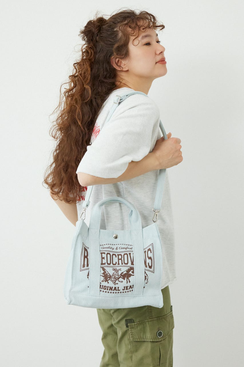 DENIMスクエア2WAYトート L/SAX FREE