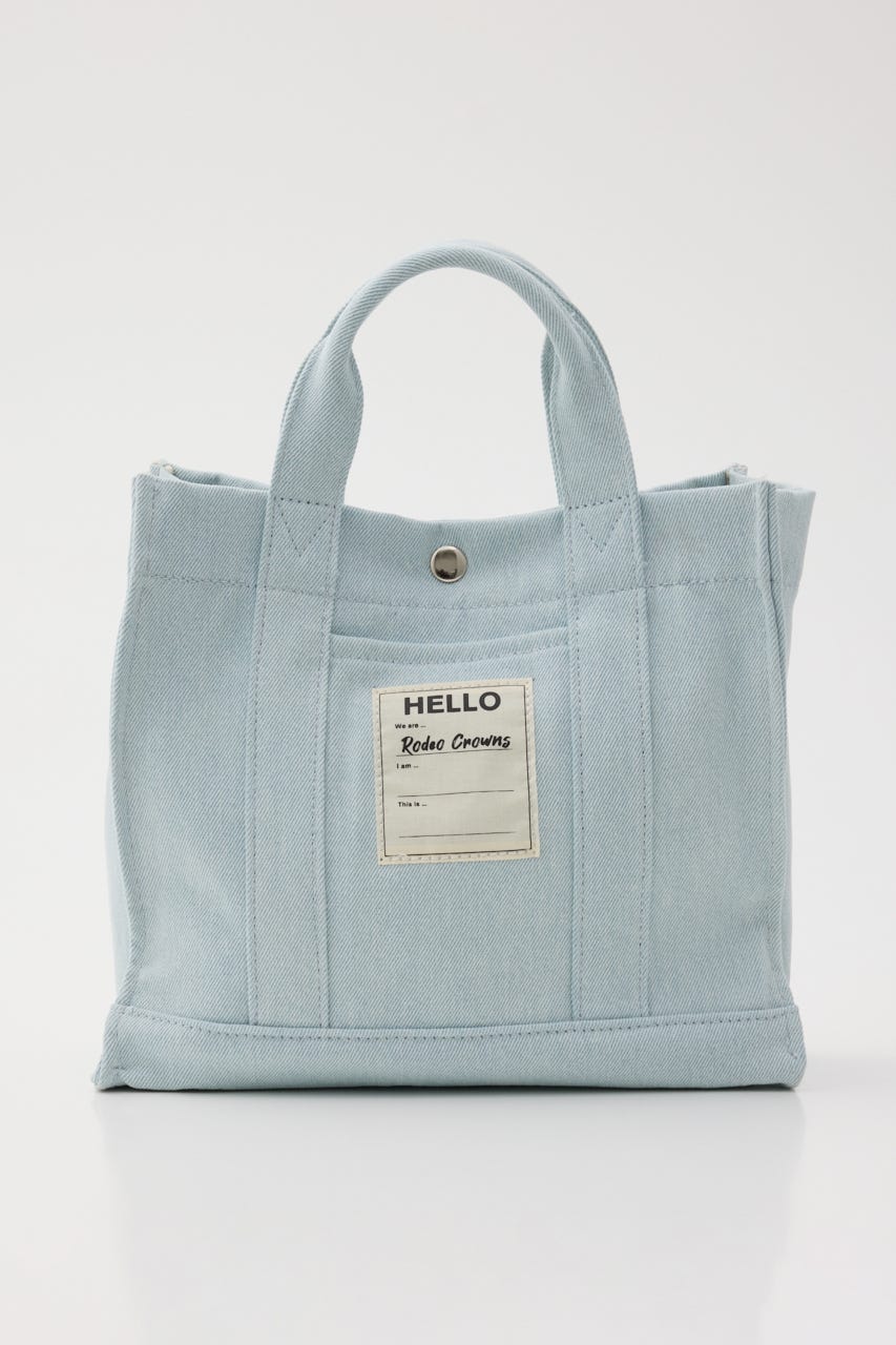 DENIMスクエア2WAYトート L/SAX FREE