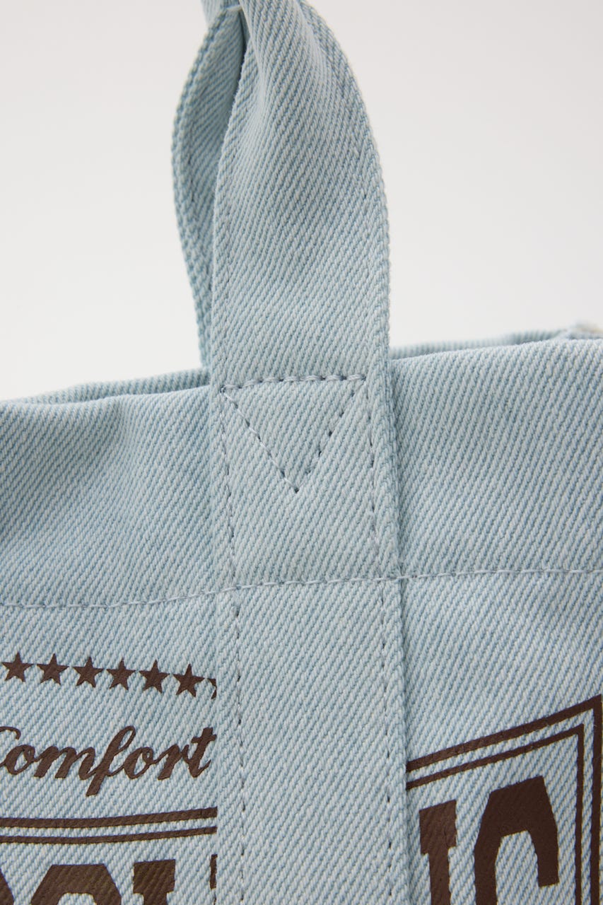 DENIMスクエア2WAYトート L/SAX FREE