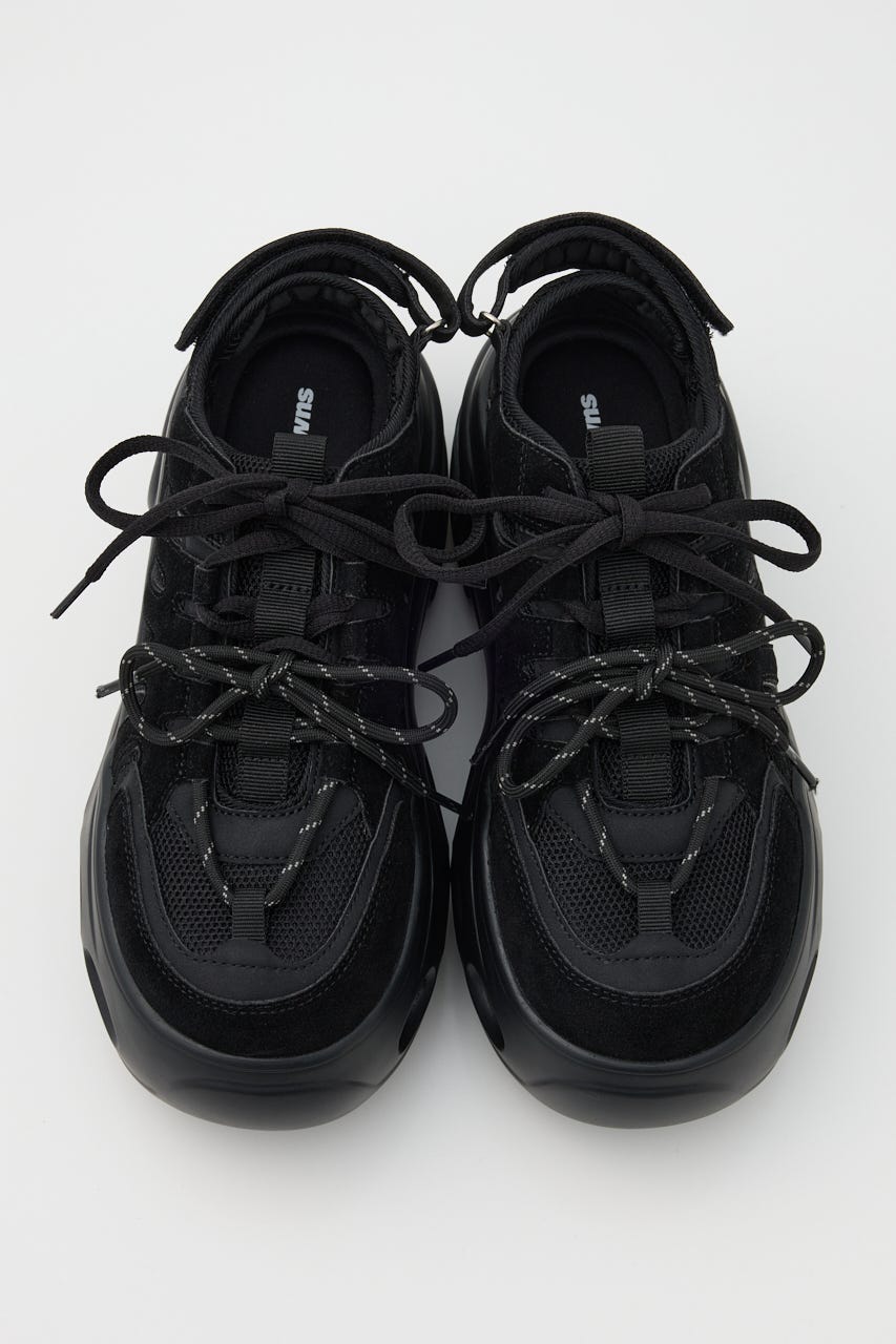 ボリュームソールベルトスニーカー BLK L