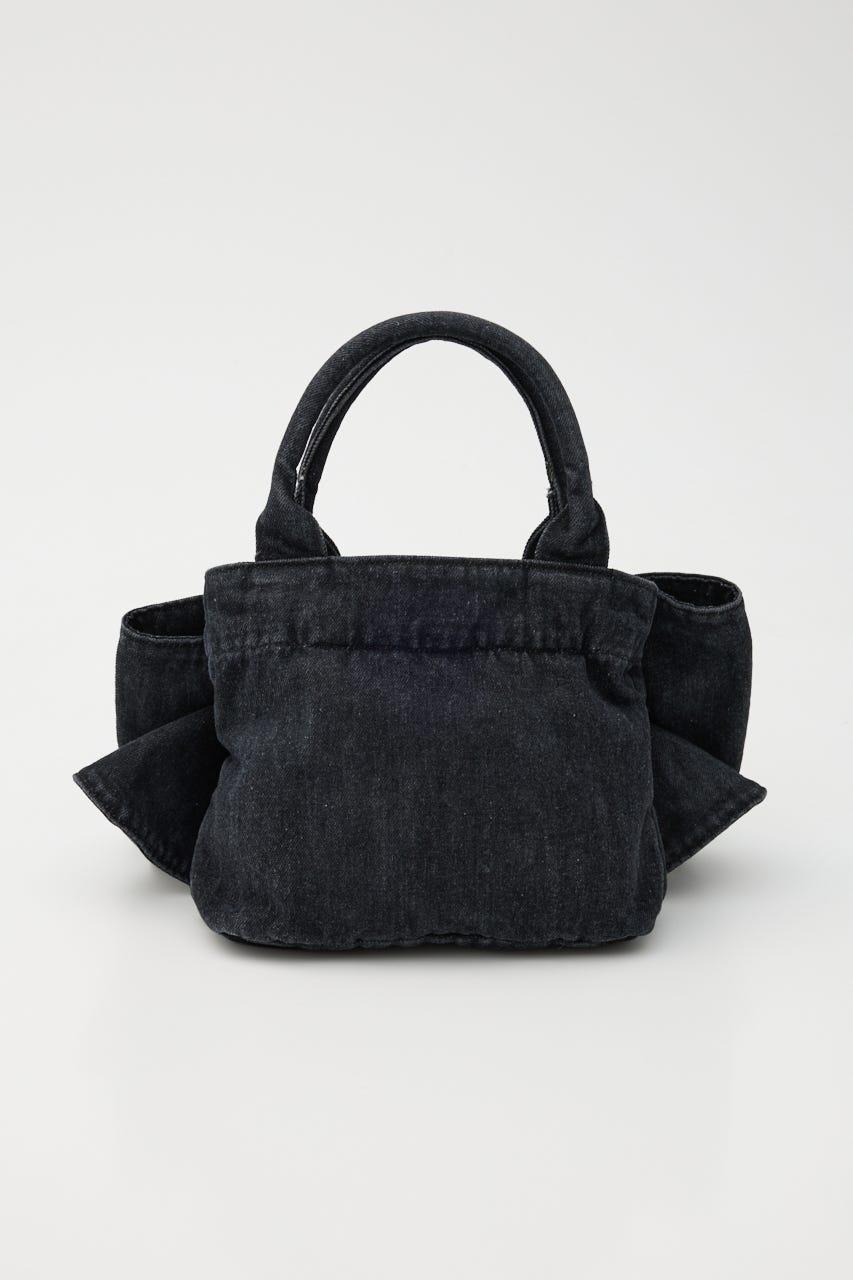 リボンデニムミニトート BLK FREE