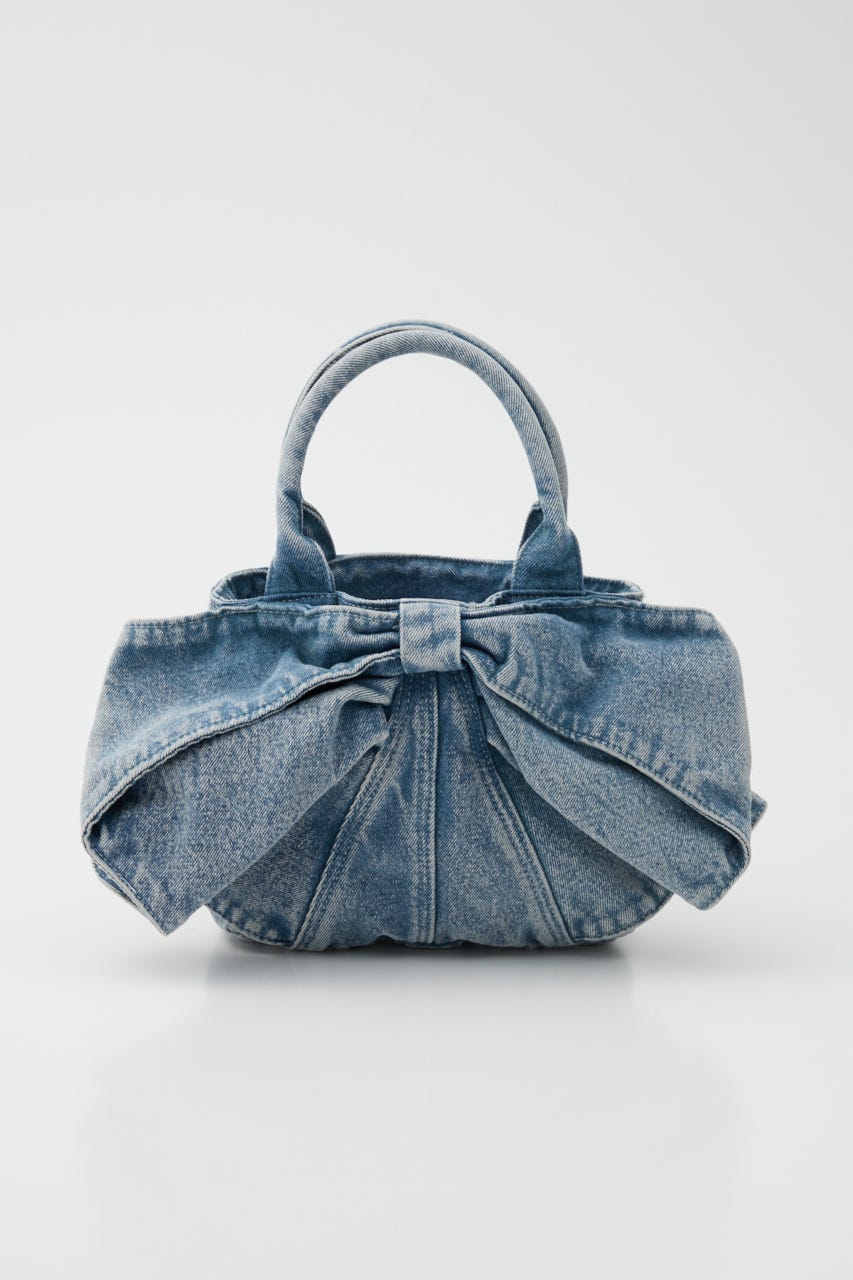 リボンデニムミニトート BLU FREE