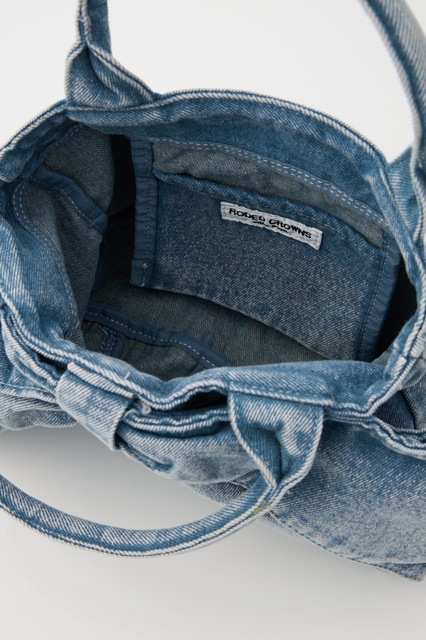 リボンデニムミニトート BLU FREE