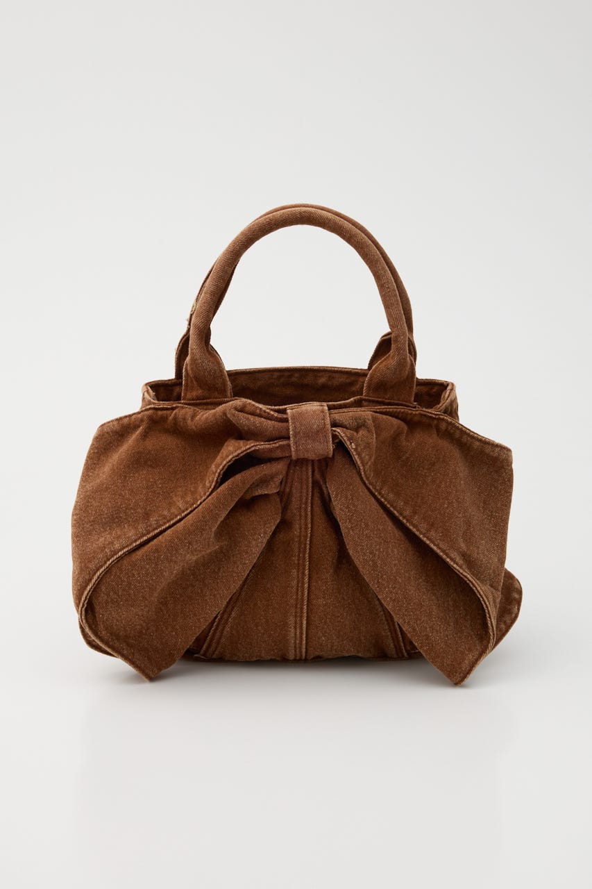 リボンデニムミニトート BRN FREE