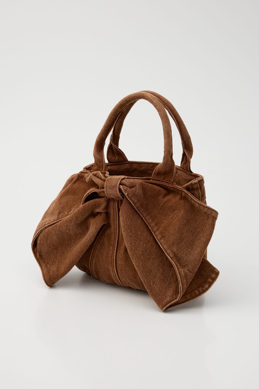 リボンデニムミニトート BRN FREE