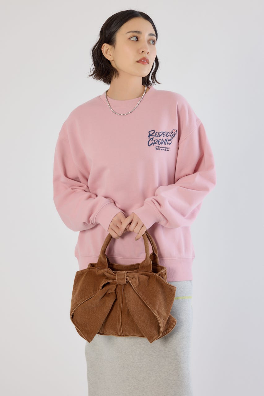 リボンデニムミニトート BRN FREE