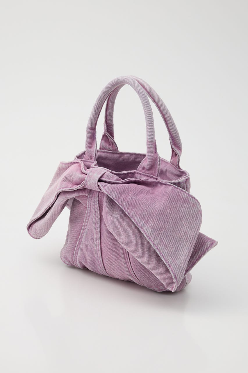 リボンデニムミニトート L/PUR FREE