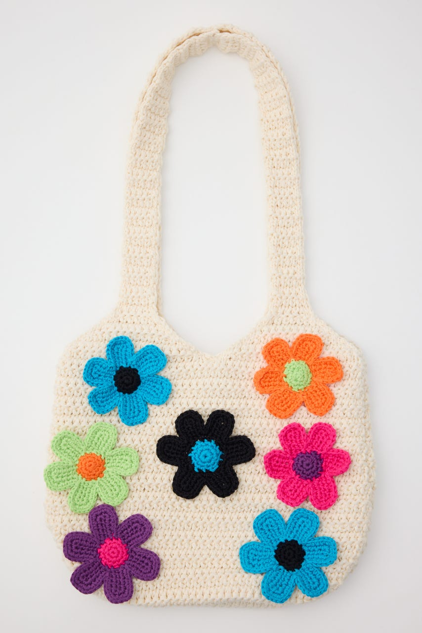 フラワーニットバッグ O/WHT FREE