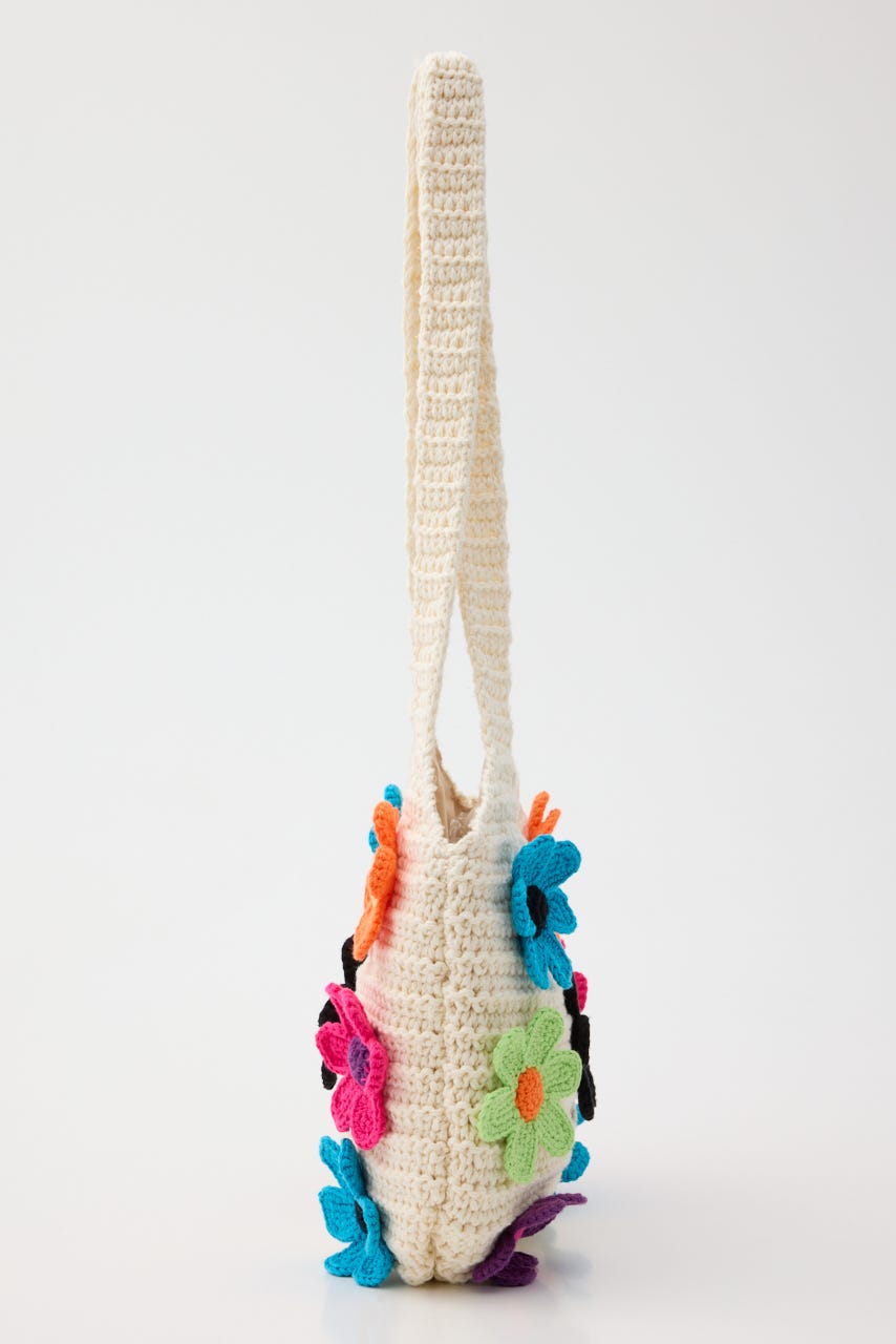 フラワーニットバッグ O/WHT FREE