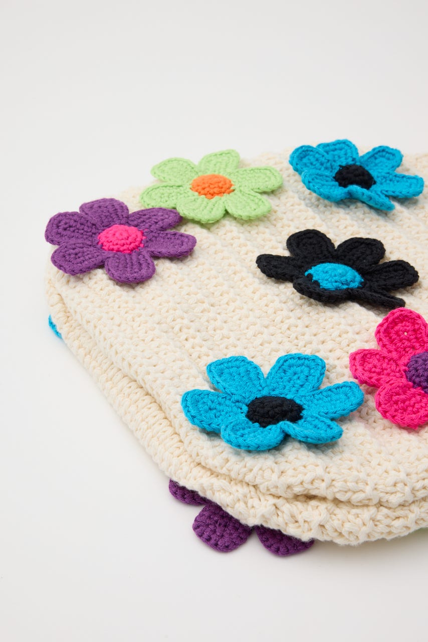 フラワーニットバッグ O/WHT FREE