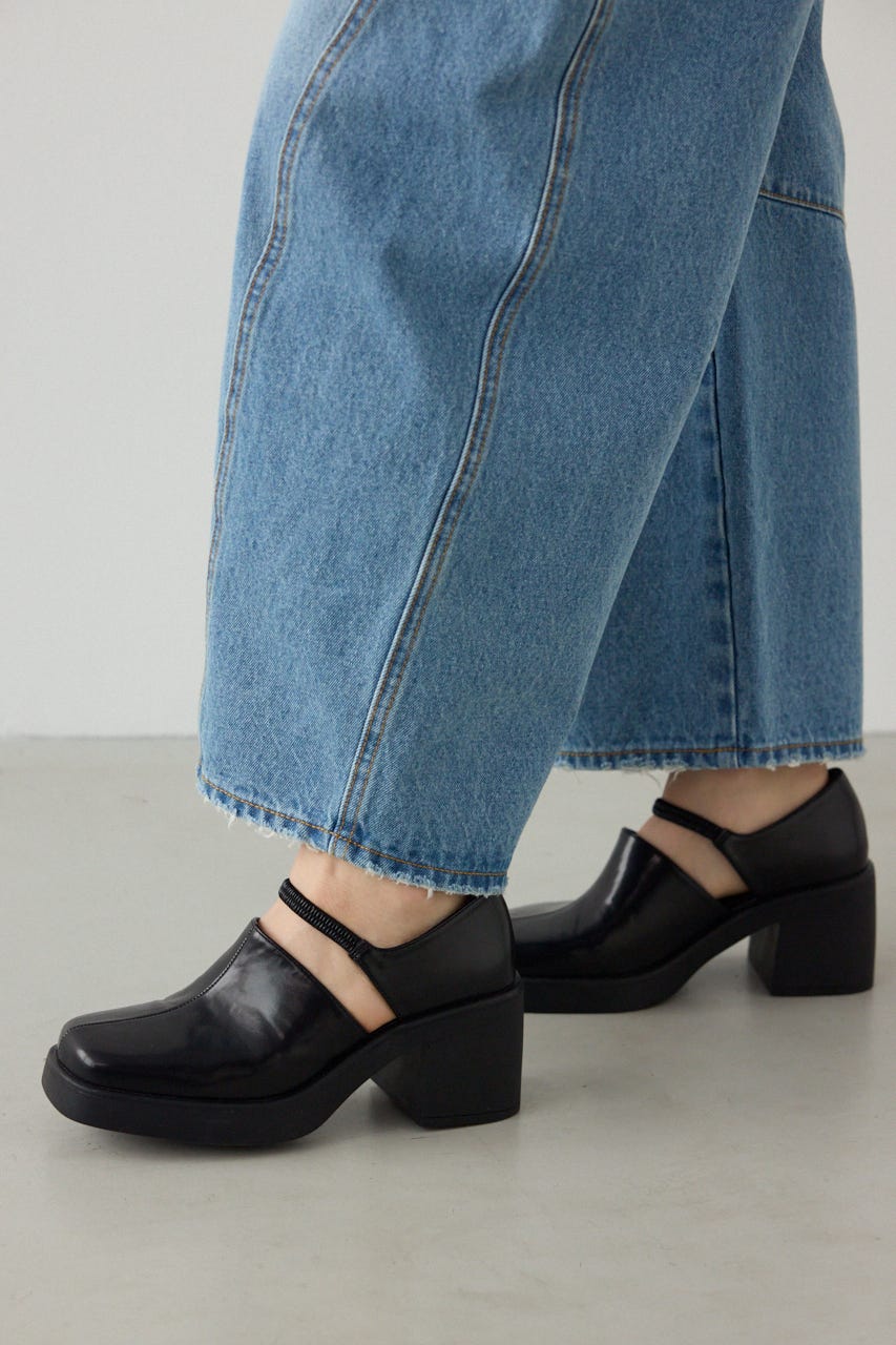 【SS先行アイテム】セパレートヒールパンプス BLK L