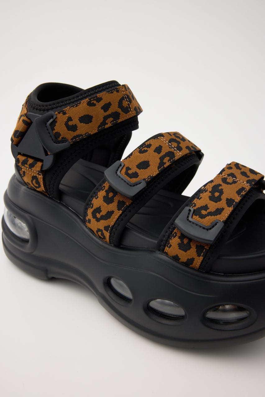 【SS先行アイテム】ボリュームソール テープサンダル 柄BRN M