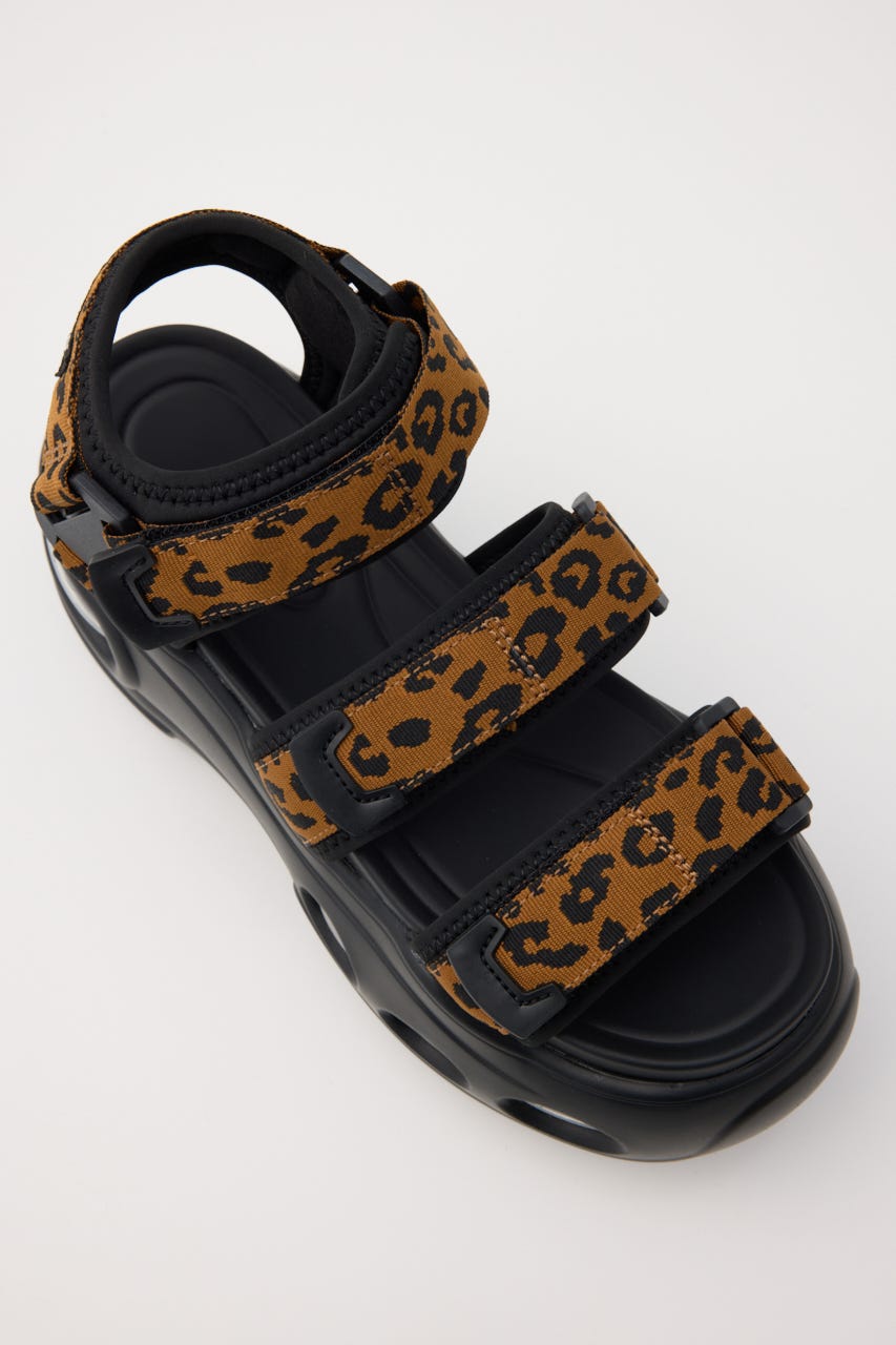 【SS先行アイテム】ボリュームソール テープサンダル 柄BRN M