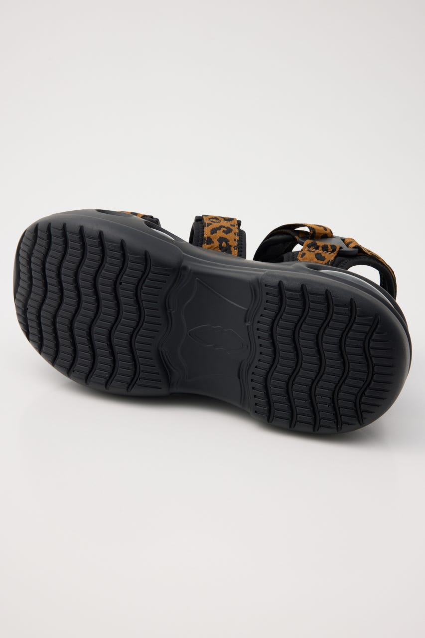 【SS先行アイテム】ボリュームソール テープサンダル 柄BRN M