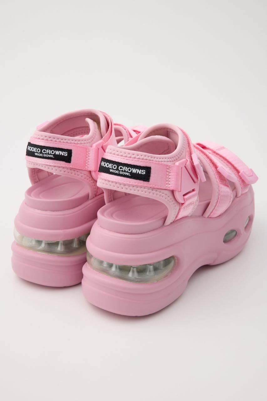 【SS先行アイテム】ボリュームソール テープサンダル PNK M