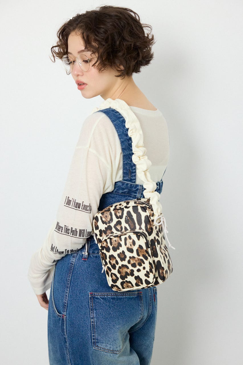 【SS先行アイテム】ギャザーハンドルバッグ 柄WHT FREE