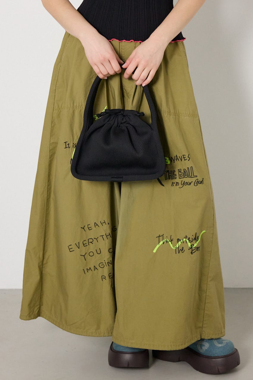 ニットハンドバッグ BLK FREE