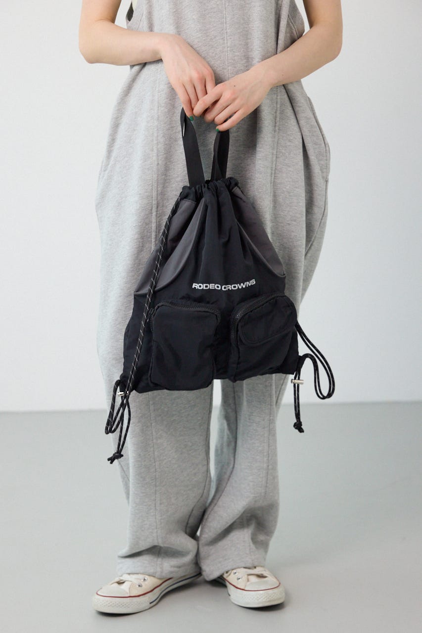 W/R ナップサック 柄BLK FREE