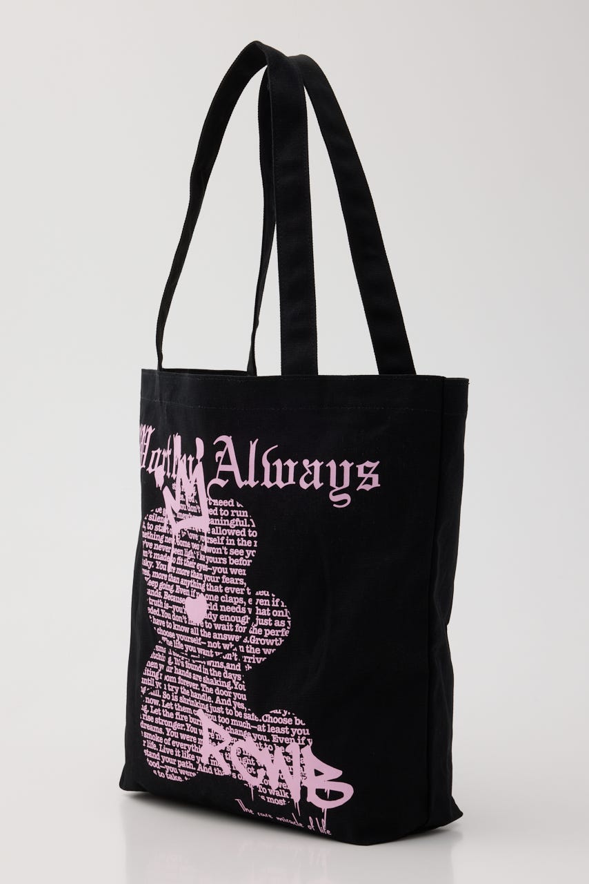 【UNISEX】Font Bear TOTE BLK FREE