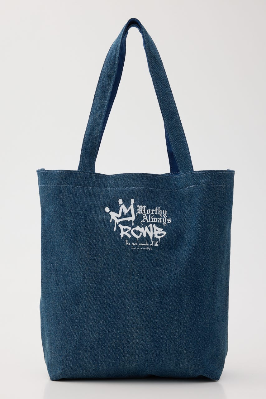 【UNISEX】Font Bear TOTE BLU FREE