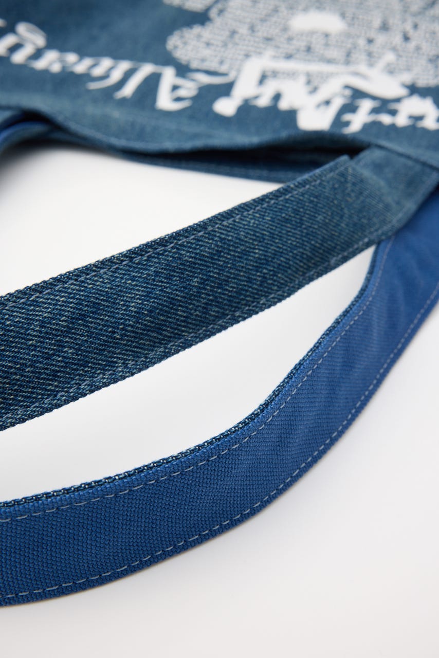 【UNISEX】Font Bear TOTE BLU FREE