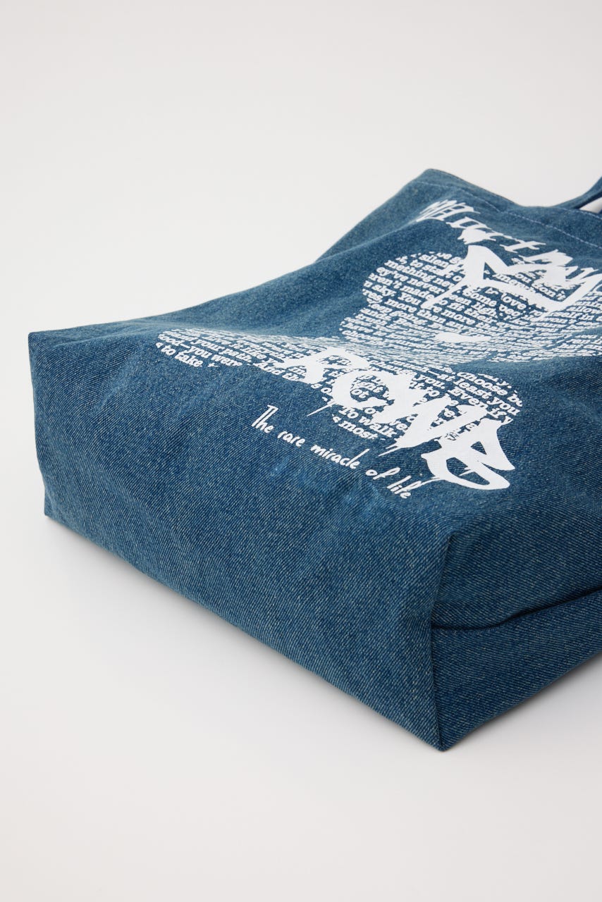 【UNISEX】Font Bear TOTE BLU FREE