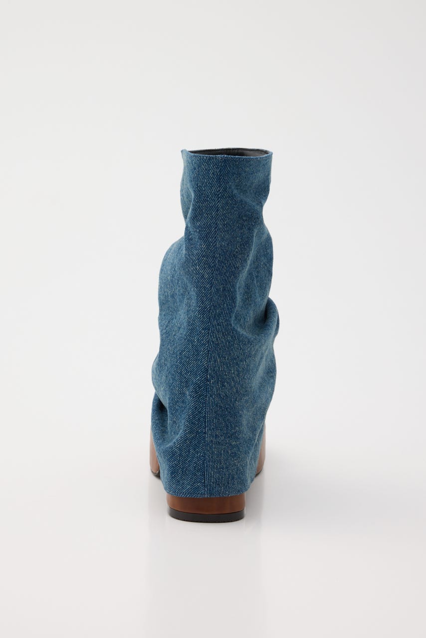 カバーヒールサンダル 柄BLU L