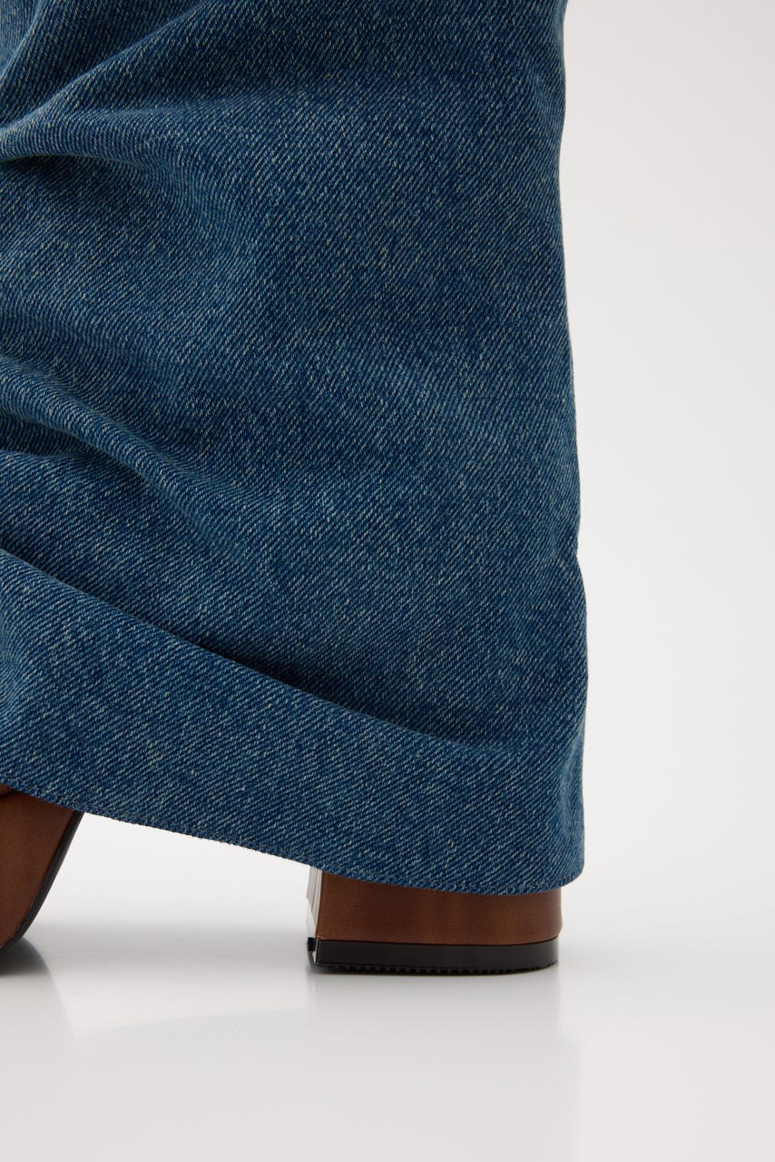 カバーヒールサンダル 柄BLU L