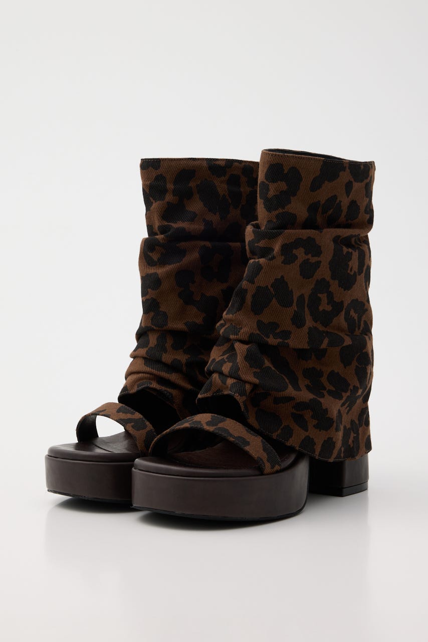 カバーヒールサンダル 柄BRN L