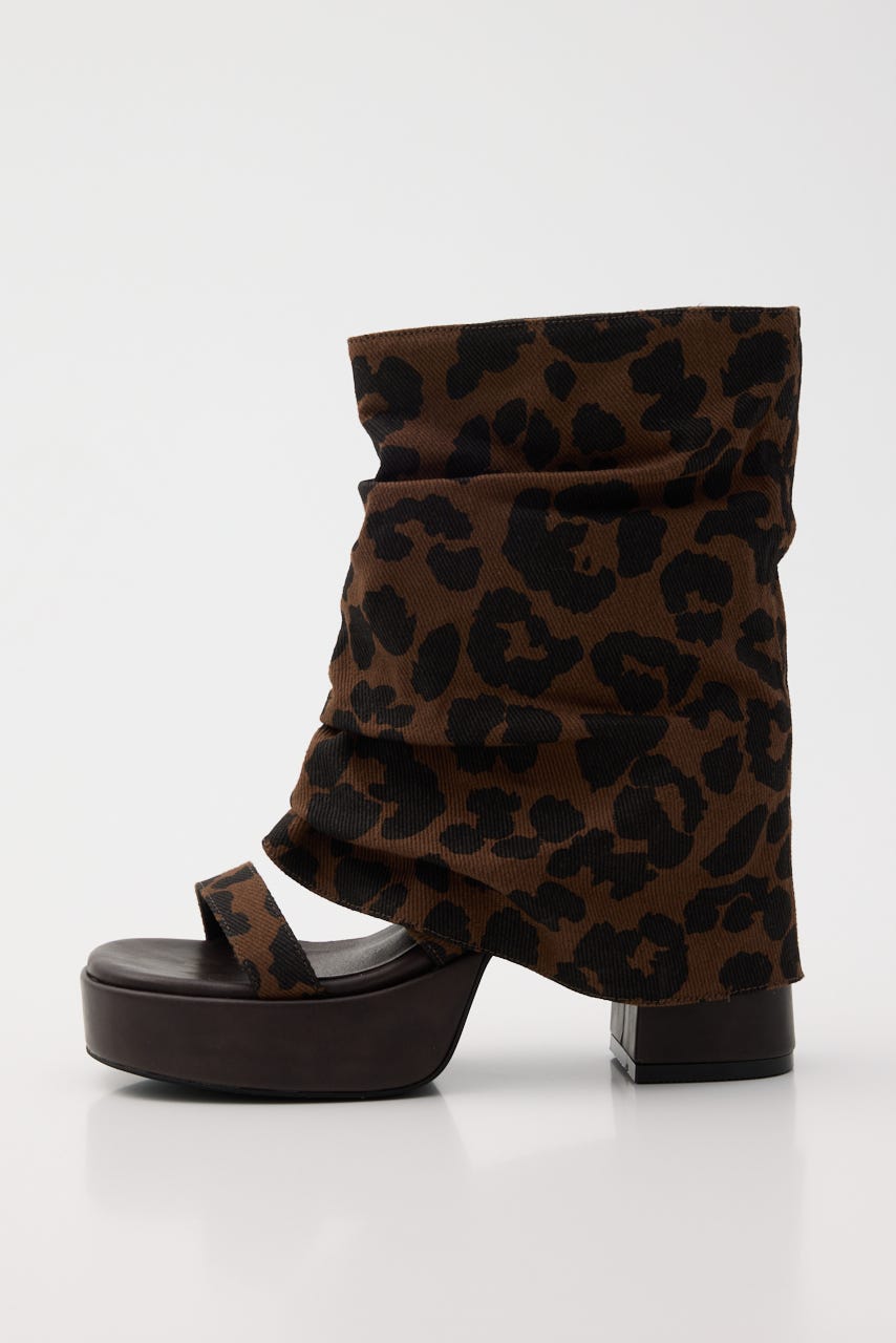 カバーヒールサンダル 柄BRN L