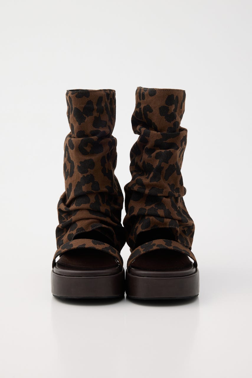 カバーヒールサンダル 柄BRN L