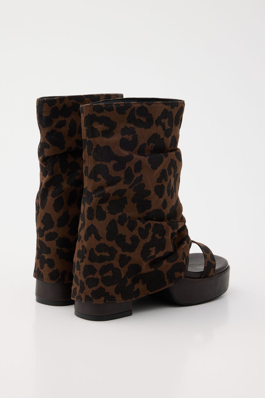 カバーヒールサンダル 柄BRN L