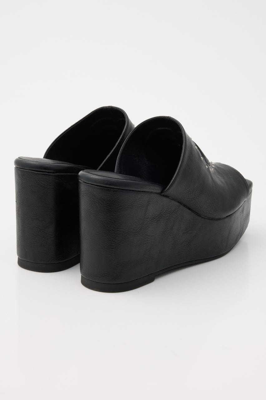 ウェッジソールハートサンダル BLK L