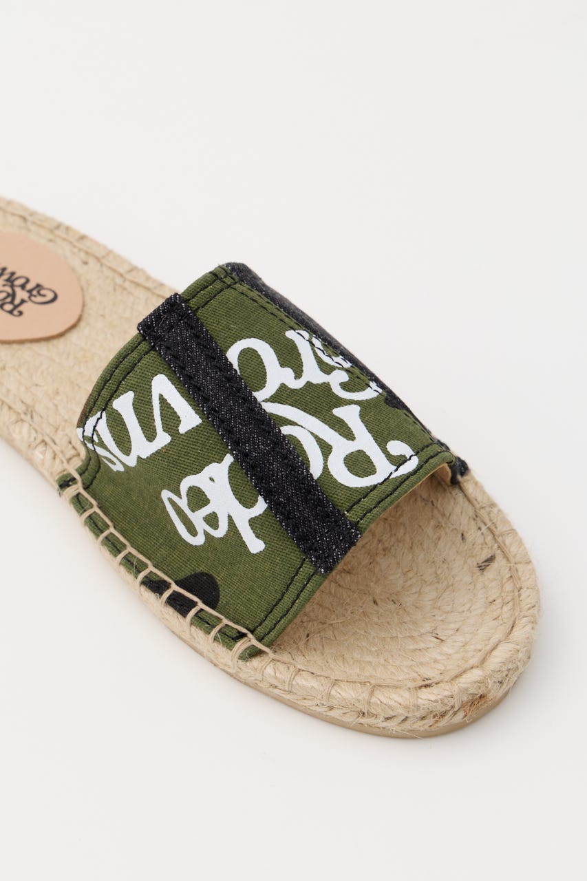 DENIM JUTE SANDAL 柄BLK L