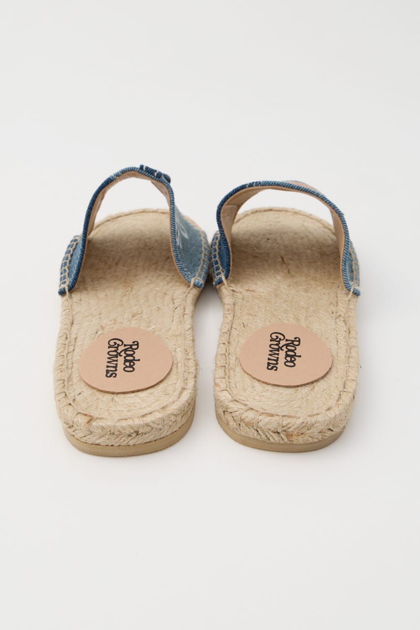 DENIM JUTE SANDAL 柄BLU M