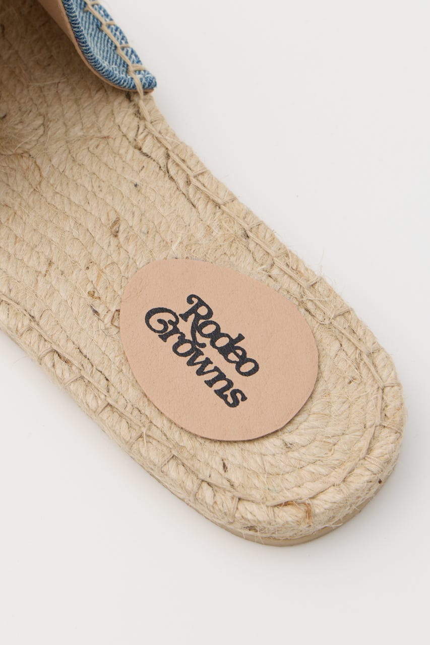DENIM JUTE SANDAL 柄BLU M