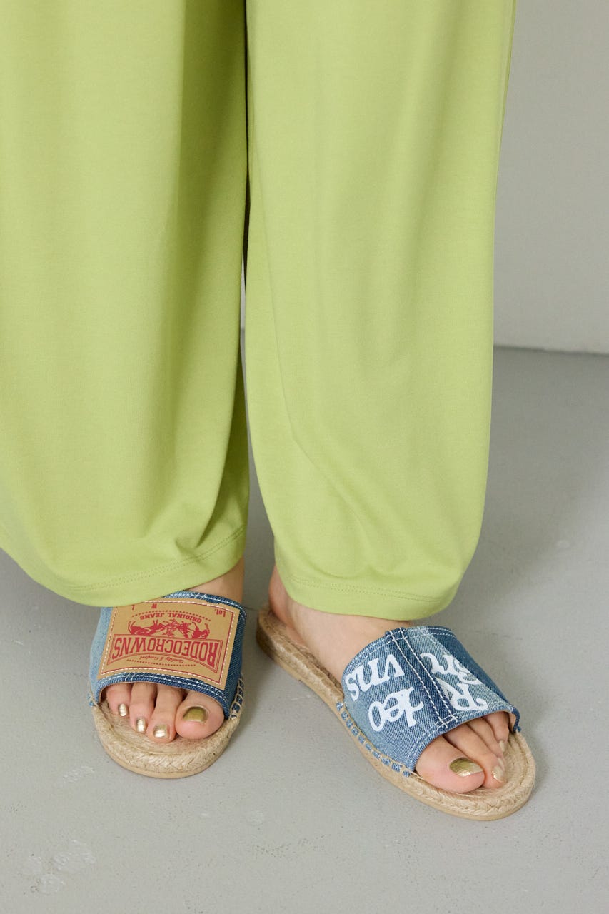 DENIM JUTE SANDAL 柄BLU M