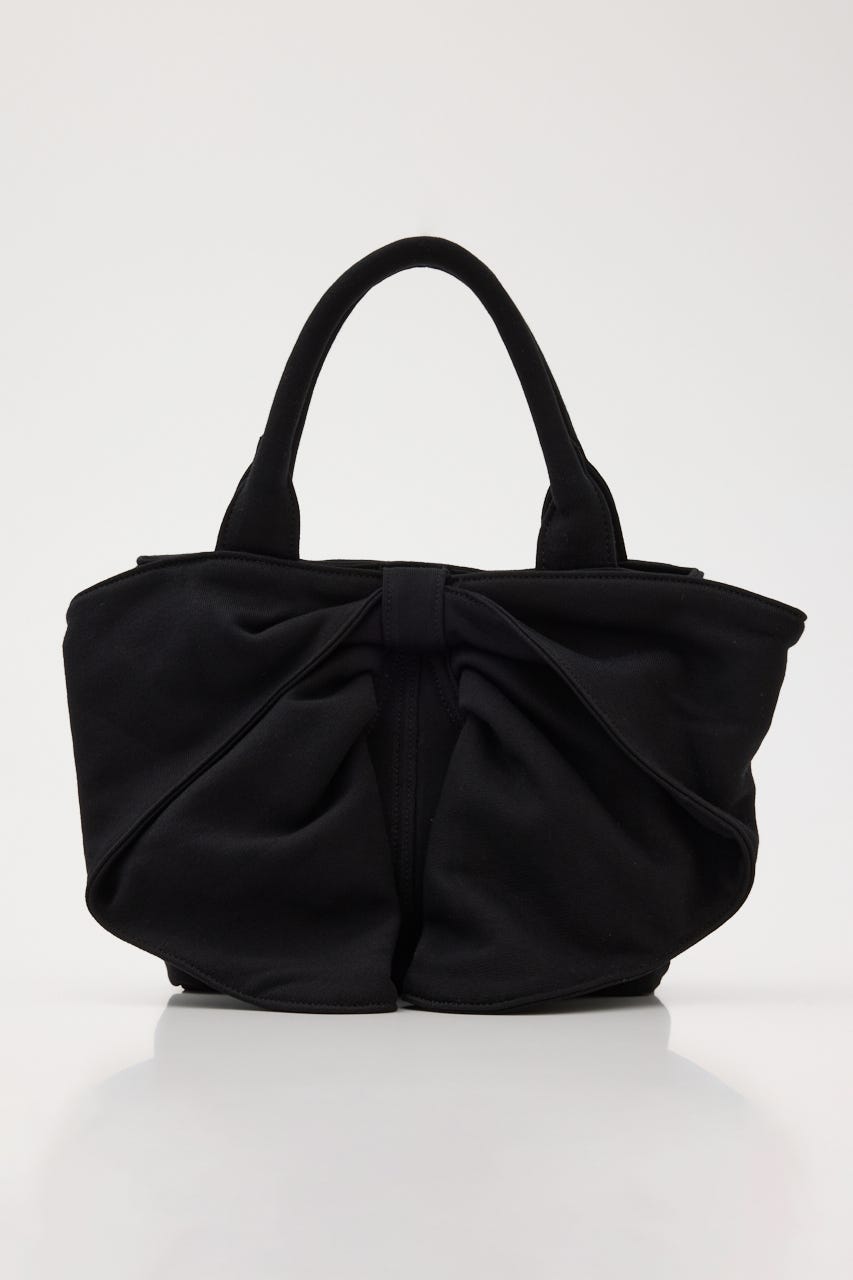 ビッグリボンスウェットミニトート BLK FREE