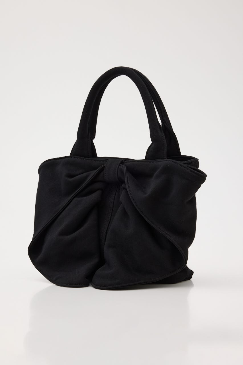 ビッグリボンスウェットミニトート BLK FREE