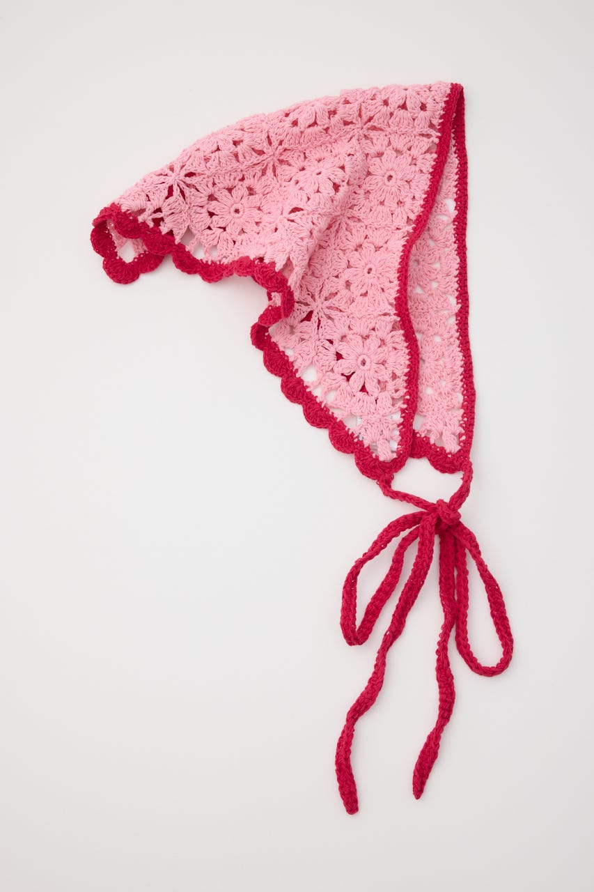 クロシェバブーシュカ 柄PNK FREE