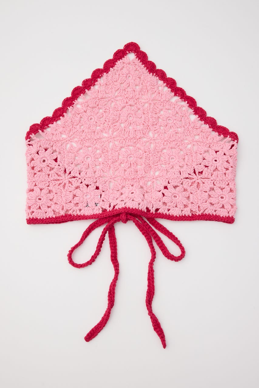 クロシェバブーシュカ 柄PNK FREE