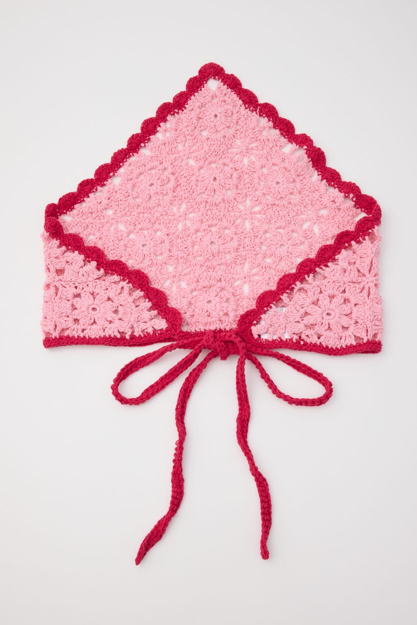 クロシェバブーシュカ 柄PNK FREE