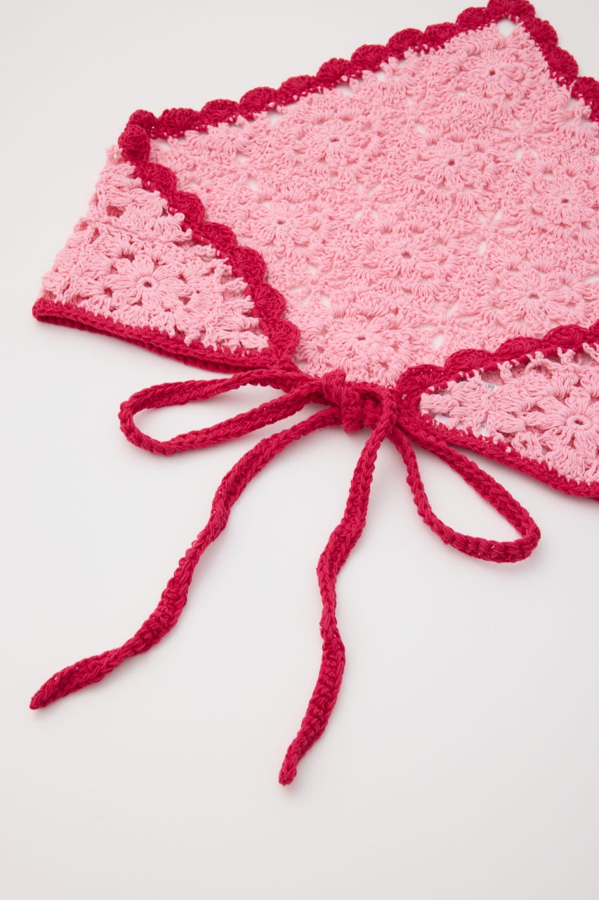 クロシェバブーシュカ 柄PNK FREE