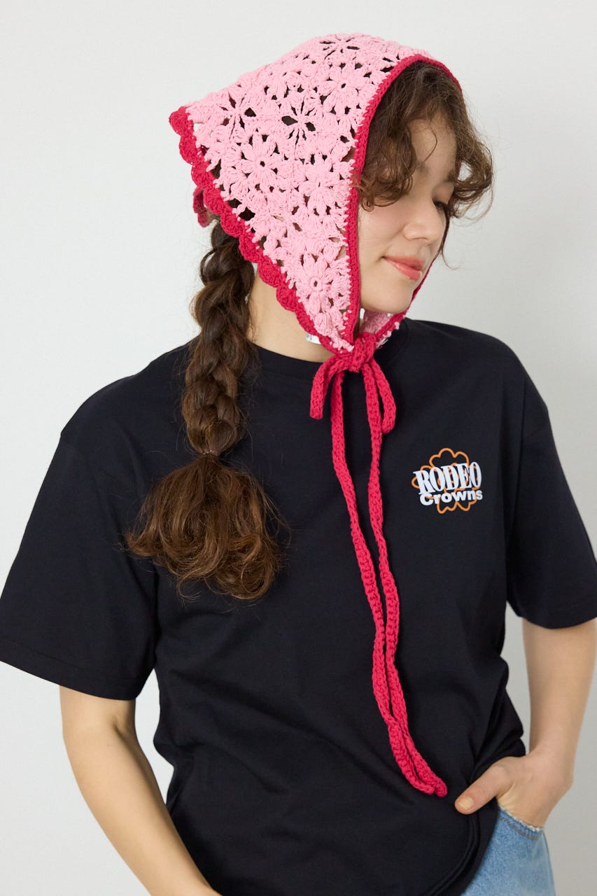 クロシェバブーシュカ 柄PNK FREE