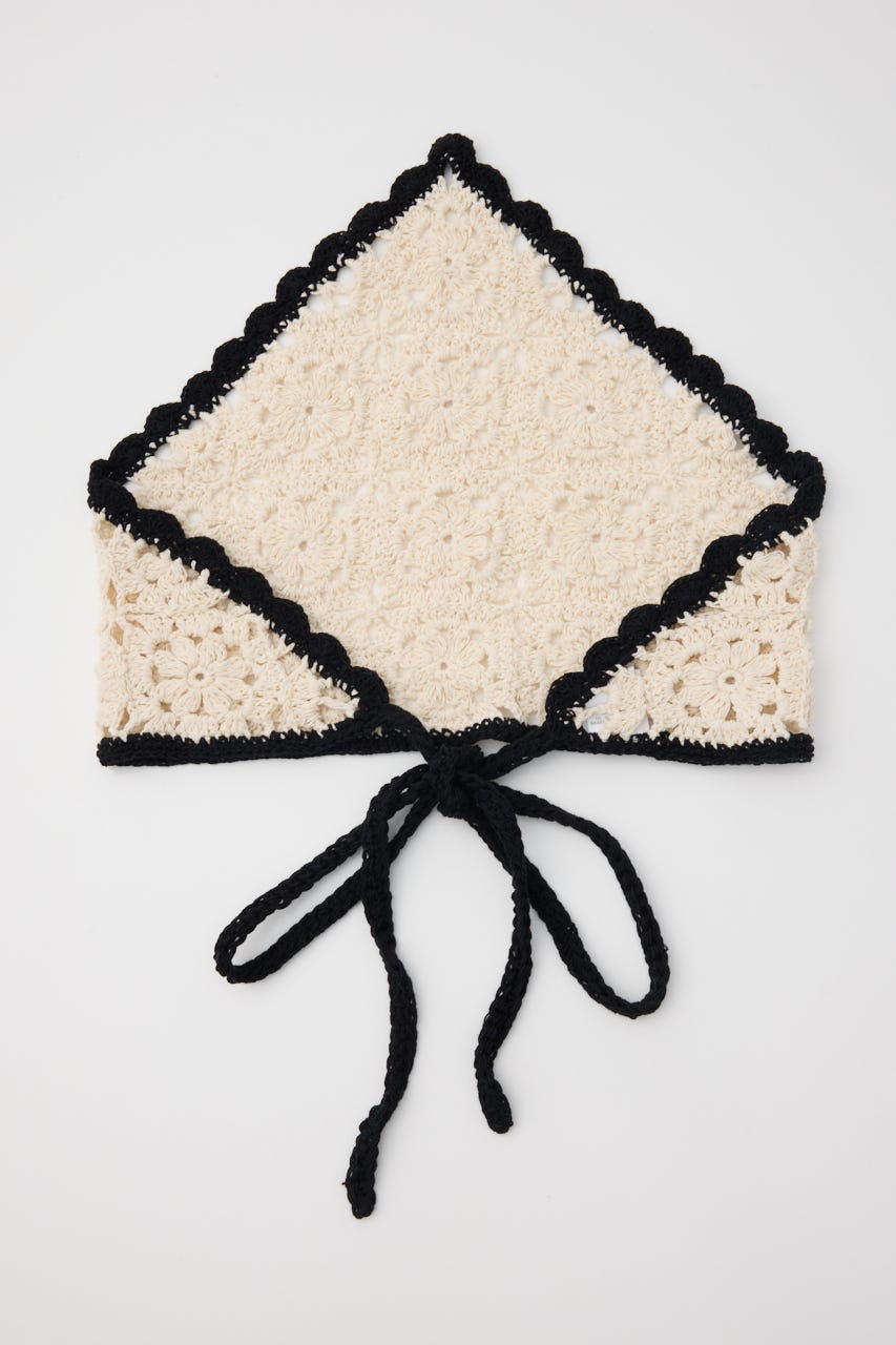 クロシェバブーシュカ 柄WHT FREE