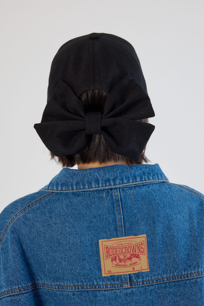 デニムリボンキャップ BLK FREE