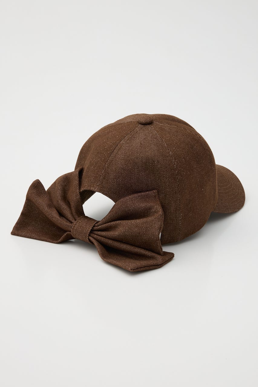 デニムリボンキャップ BRN FREE