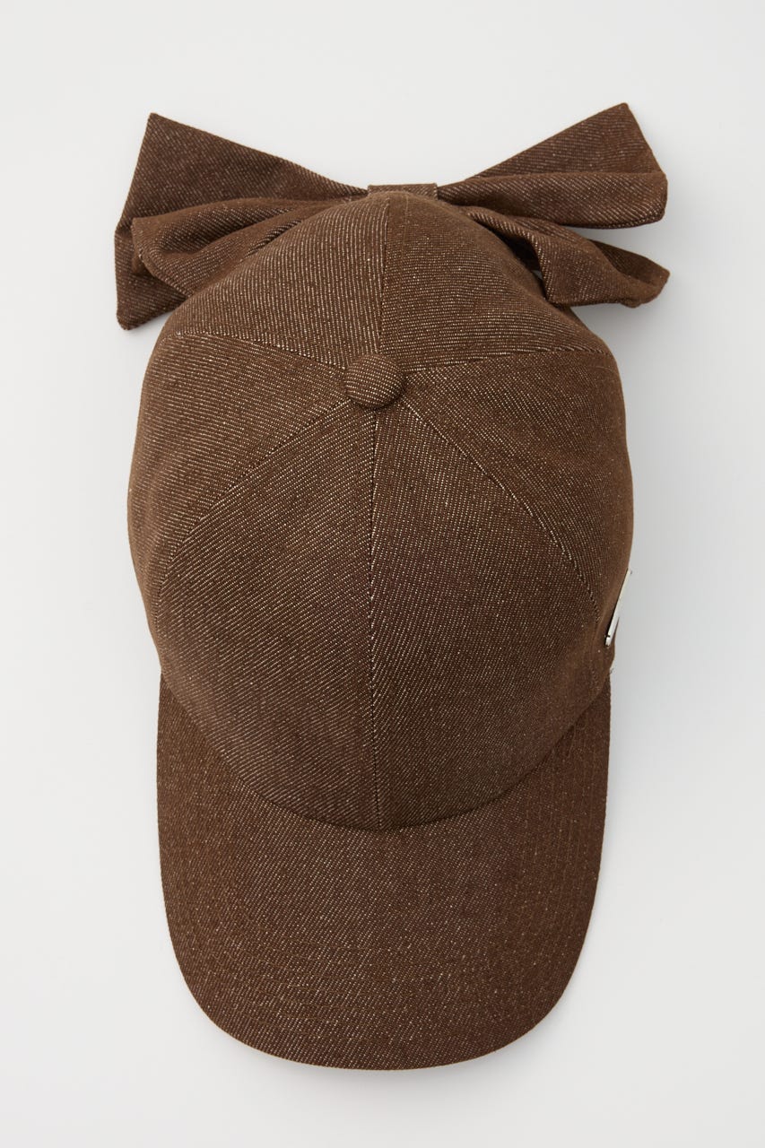 デニムリボンキャップ BRN FREE