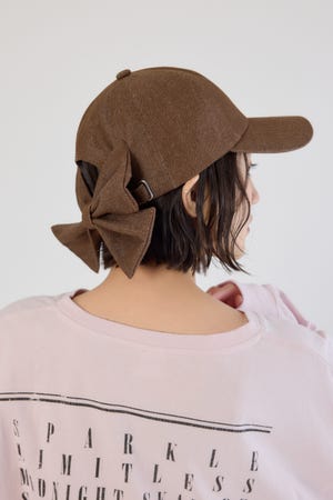 デニムリボンキャップ