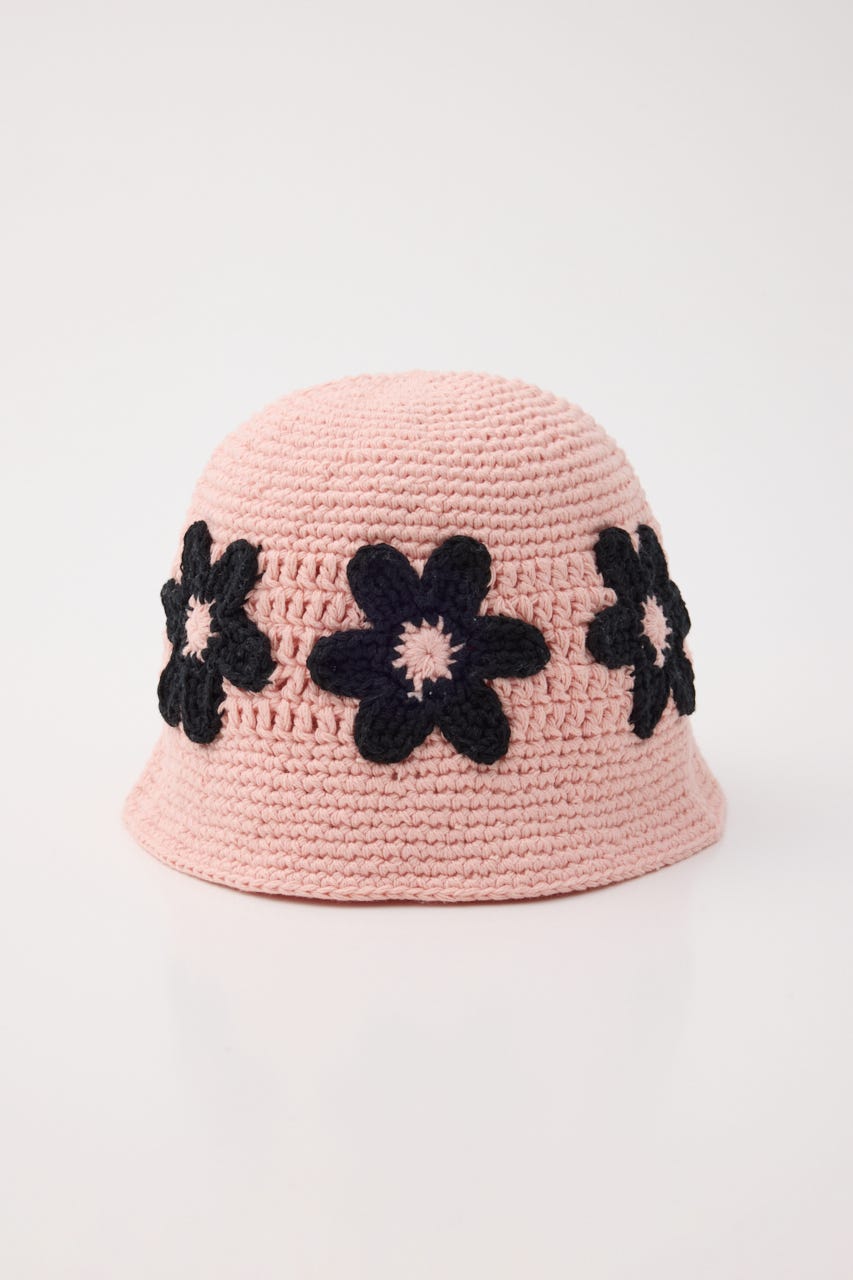 フラワーニットハット L/PNK FREE